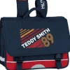 Cartable Teddy Smith Warm Up - 3 compartiments - 41 cm - bleu/rouge - Hamelin