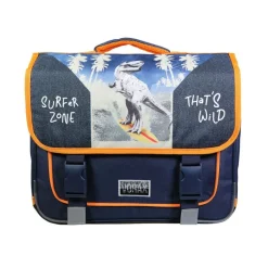 Cartable Vorax Dinosaure 38 cm - 2 compartiments - bleu - Bagtrotter