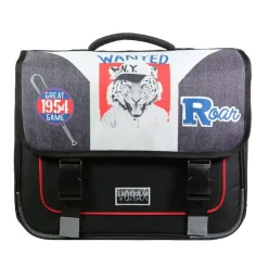 Cartable Vorax Tigre 38 cm - 2 compartiments - noir - Bagtrotter