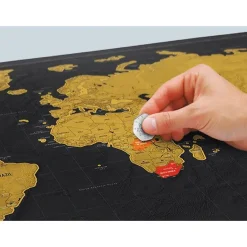 Carte du monde à gratter 82 x 59 cm - Poster interactif