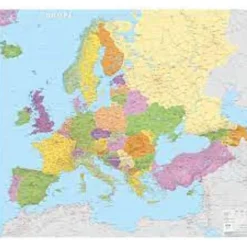 Carte Europe Platifiée - 100 x 110 cm (70047)