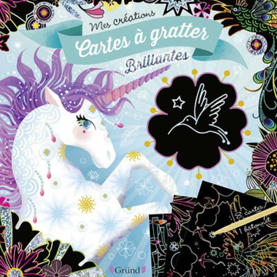 Cartes à gratter brillantes