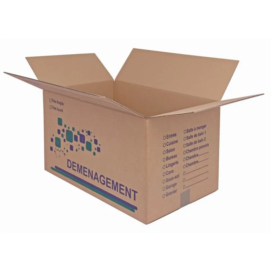 Carton déménagement - 55 cm x 35 cm x 30 cm - Logistipack