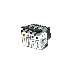 Cartouche compatible Brother LC521 - noir, cyan, magenta, jaune - Uprint