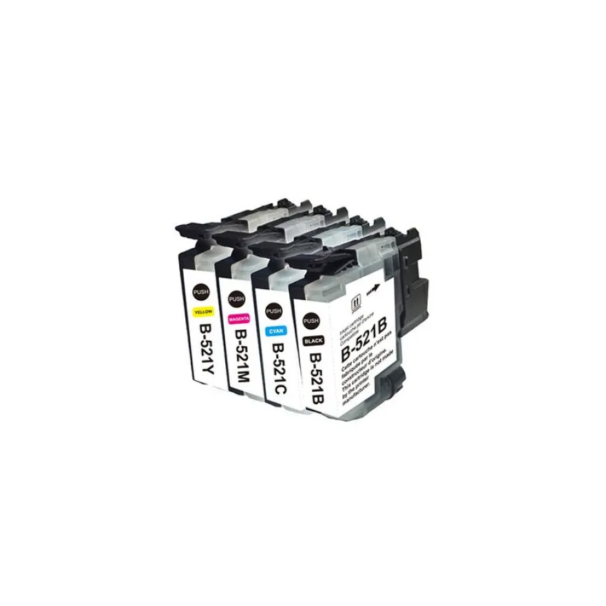Cartouche compatible Brother LC521 - noir, cyan, magenta, jaune - Uprint