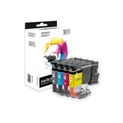 Cartouche compatible Brother LC521 - Pack de 4 - noir, cyan, magenta, jaune - Switch