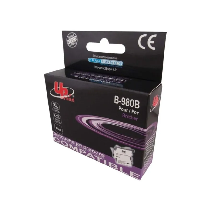 Cartouche compatible Brother LC1100/LC980 - noir - Uprint