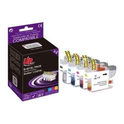 Cartouche compatible Brother LC421XL - pack de 4 - noir, cyan, magenta, jaune - Uprint