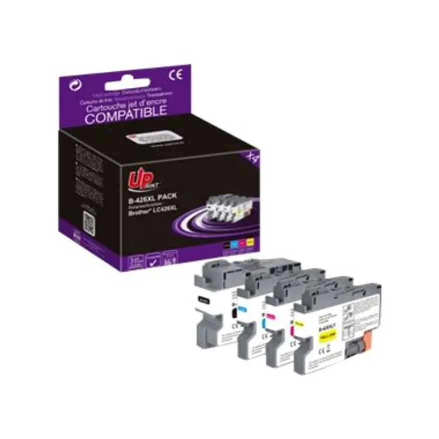 Cartouche compatible Brother LC426XL - pack de 4 - noir, cyan, magenta, jaune - Uprint