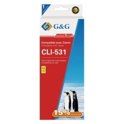 Cartouche compatible Canon CLI-531 - Jaune - G&G