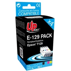 Cartouche compatible Epson T1295 Pomme - pack de 4 - noir, jaune, cyan, magenta - Uprint
