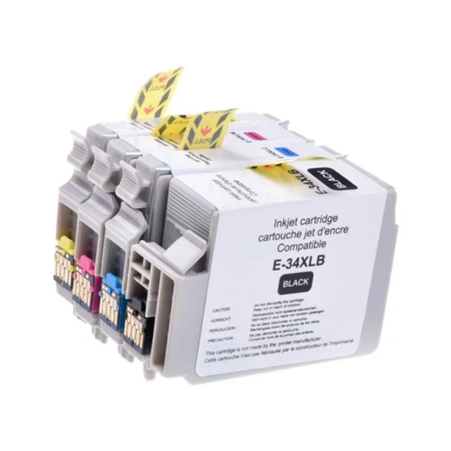 Cartouche compatible Epson 34XL Balle de golf - pack de 4 - noir, cyan, magenta, jaune - Uprint