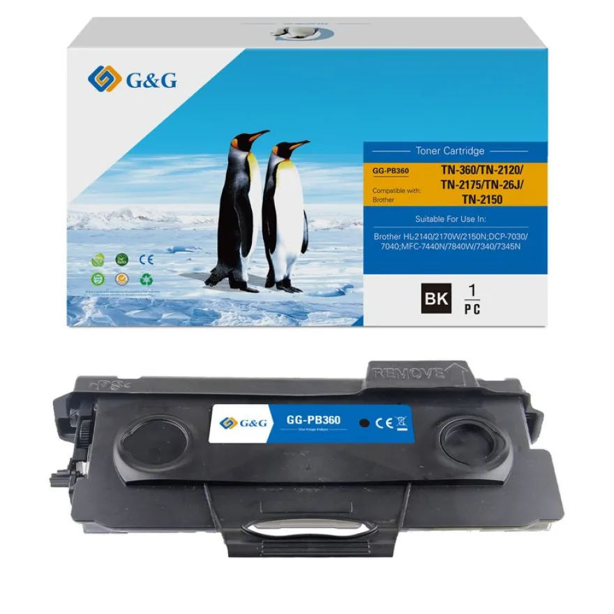 Cartouche laser compatible Brother TN2120 - noir - G&G