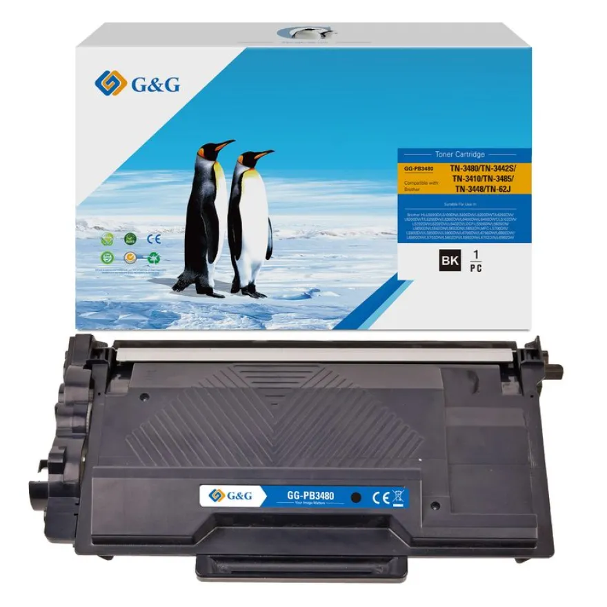 Cartouche laser compatible Brother TN3480 - noir - G&G