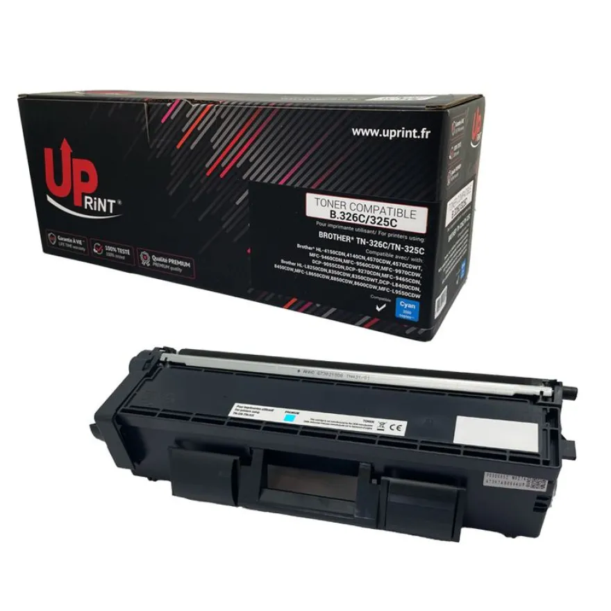 Cartouche laser compatible Brother TN325/TN326 - cyan - UPrint B.326C/325C