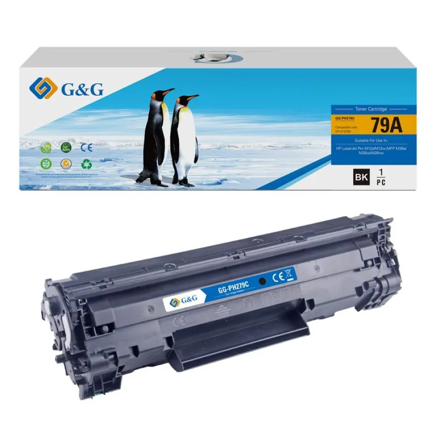 Cartouche laser compatible HP 79A - noir - G&G