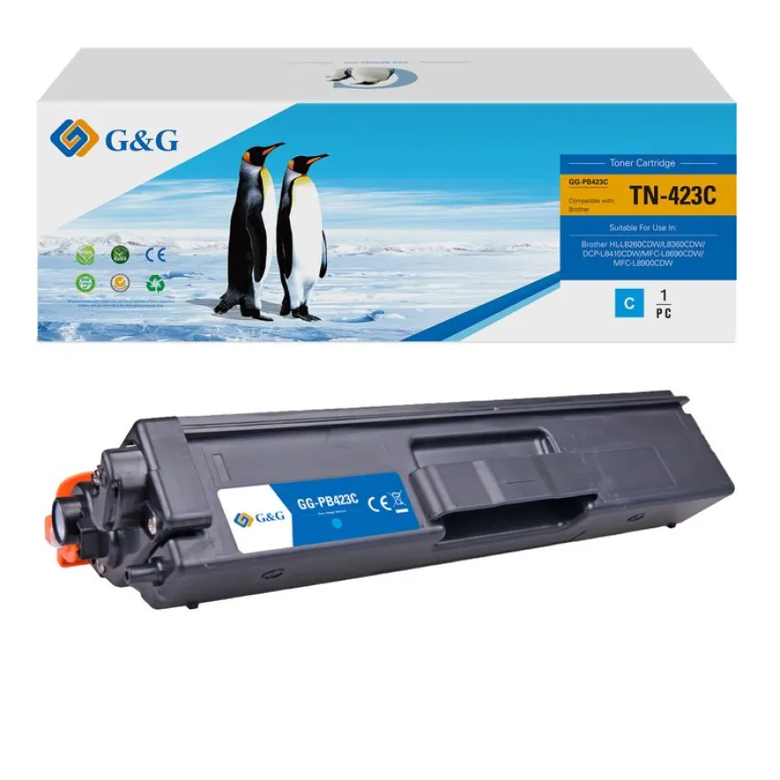 Cartouche laser compatible Brother TN423 - cyan - G&G