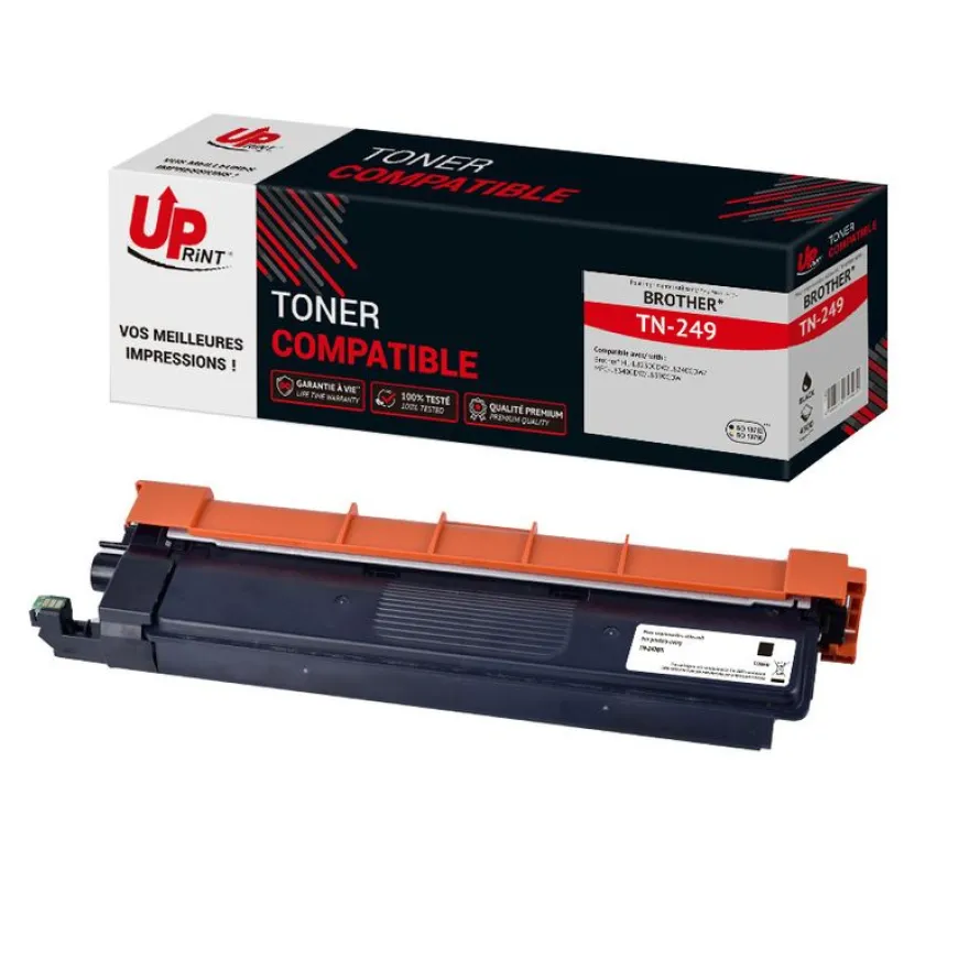 Cartouche laser compatible Brother TN249 - noir -Uprint