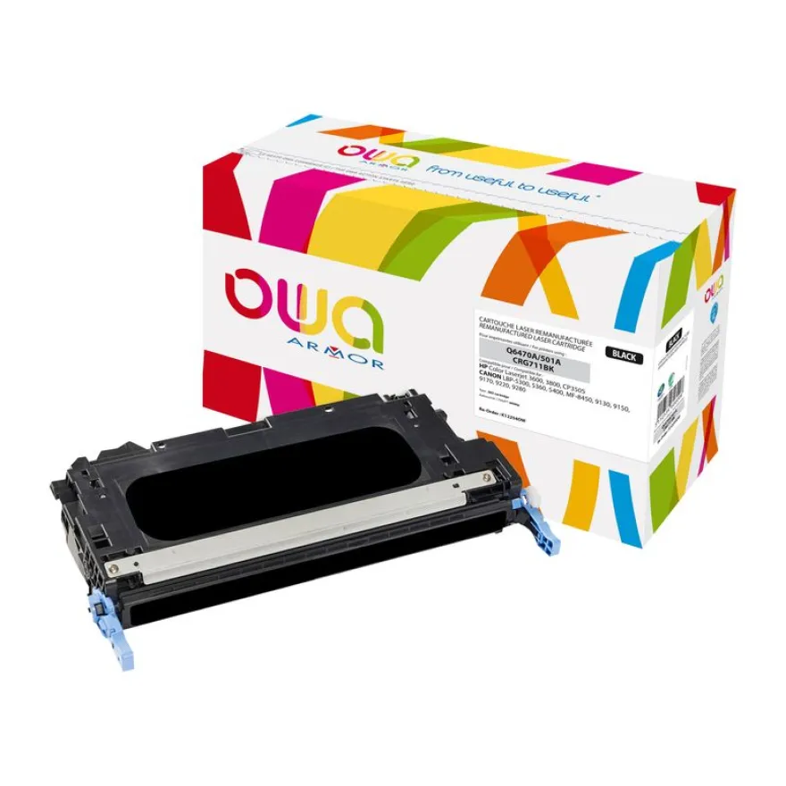 Cartouche laser remanufacturée HP 501A - noir - Owa
