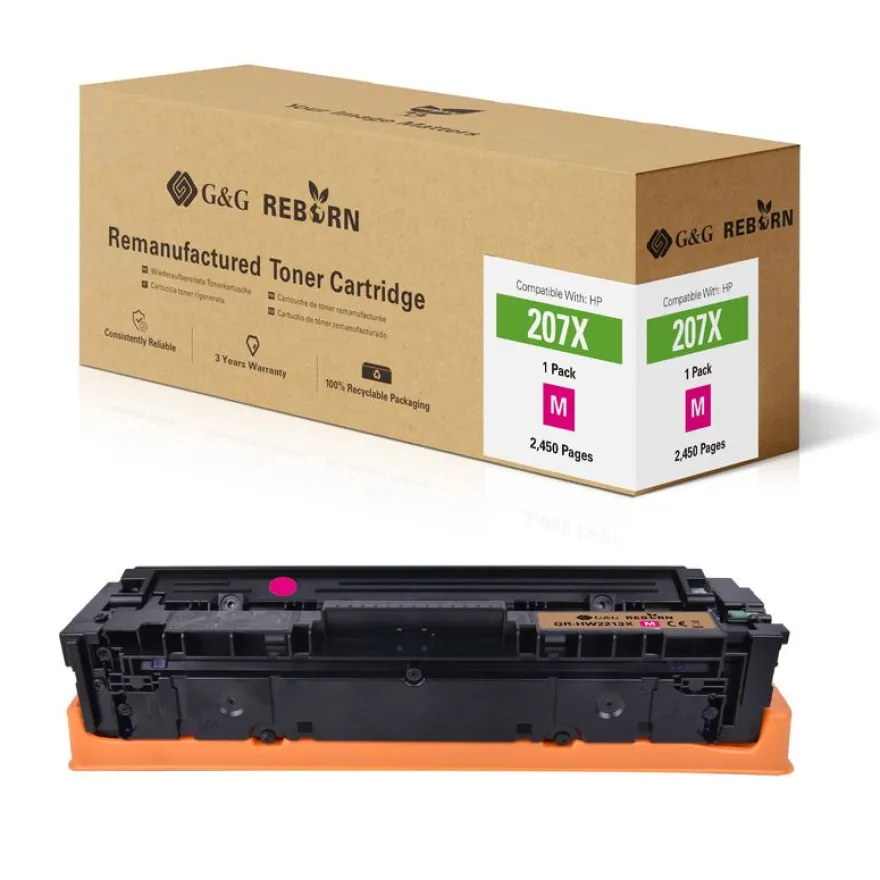 Cartouche laser remanufacturée HP 207X - magenta - G&G