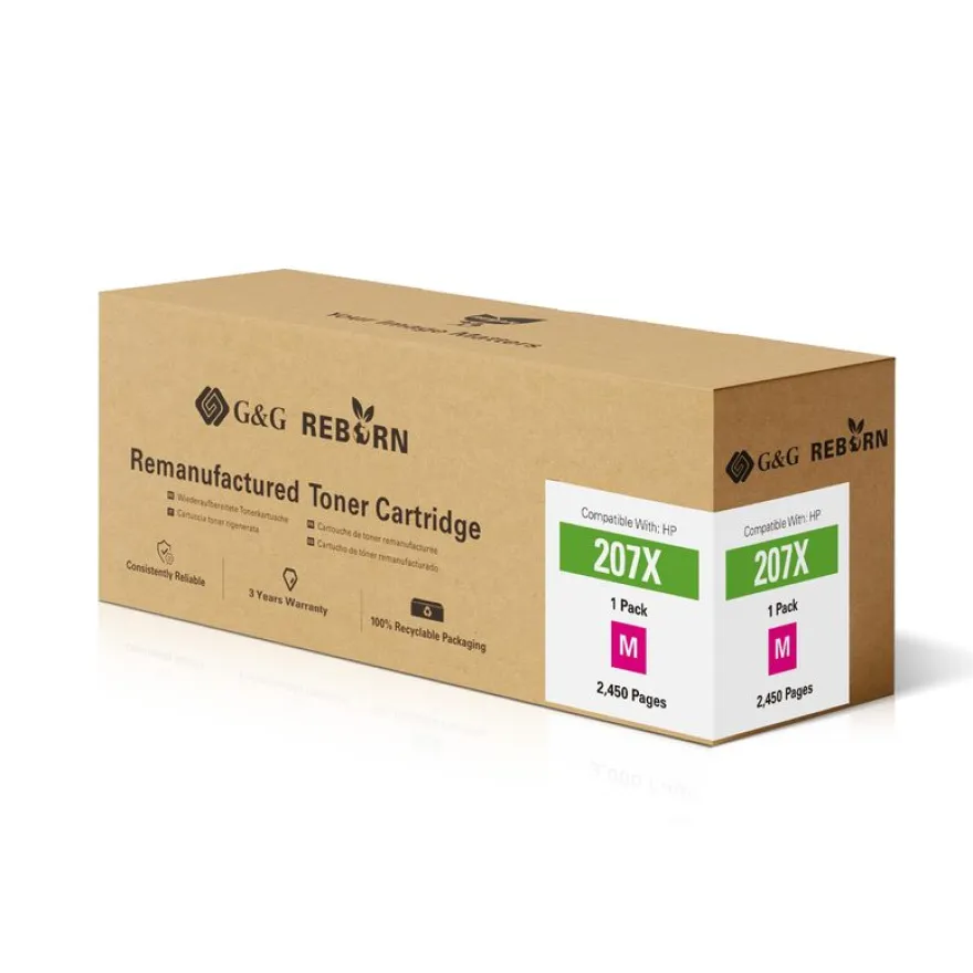 Cartouche laser remanufacturée HP 207X - magenta - G&G