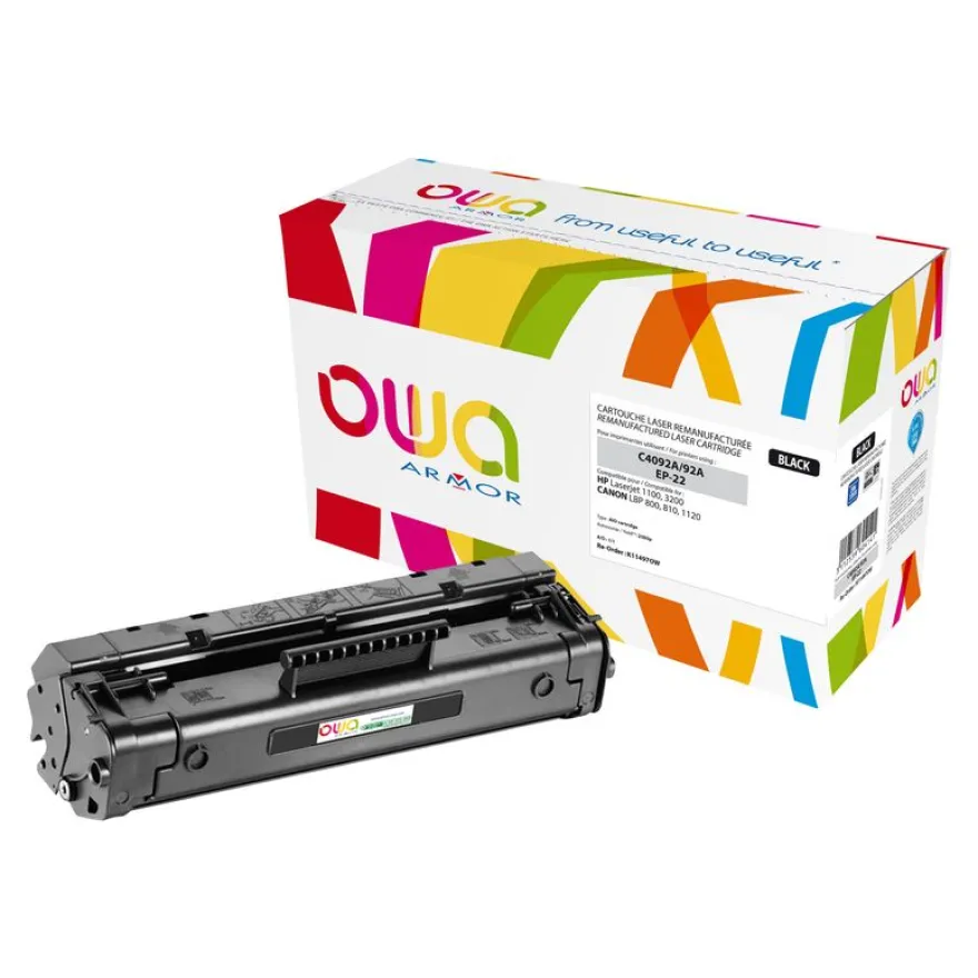 Cartouche laser remanufacturée HP 92A - noir - Owa