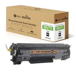 Cartouche laser remanufacturée HP 36A - noir - G&G
