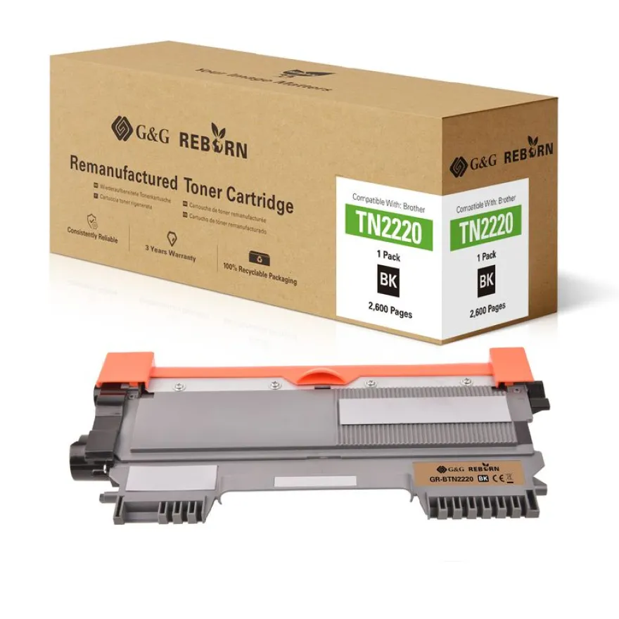 Cartouche laser remanufacturée Brother TN2220 - noir - G&G
