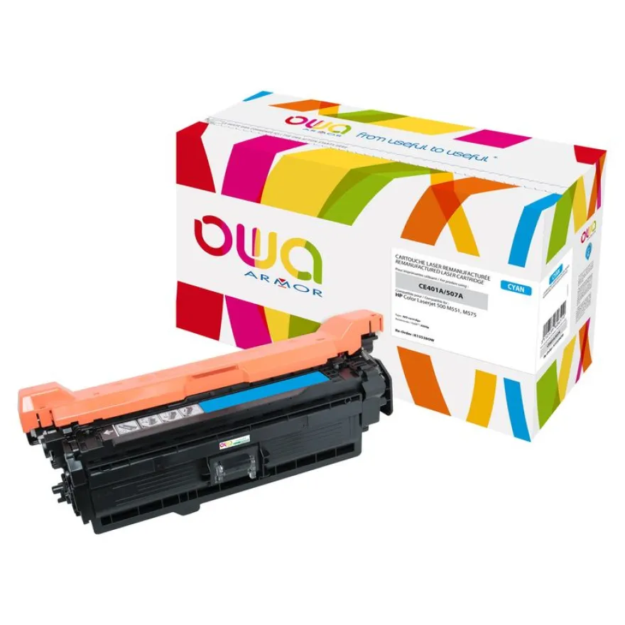 Cartouche laser remanufacturée HP 507A - cyan - Owa