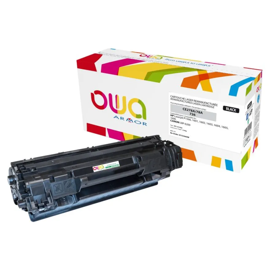 Cartouche laser remanufacturée Canon 726 - noir - Owa