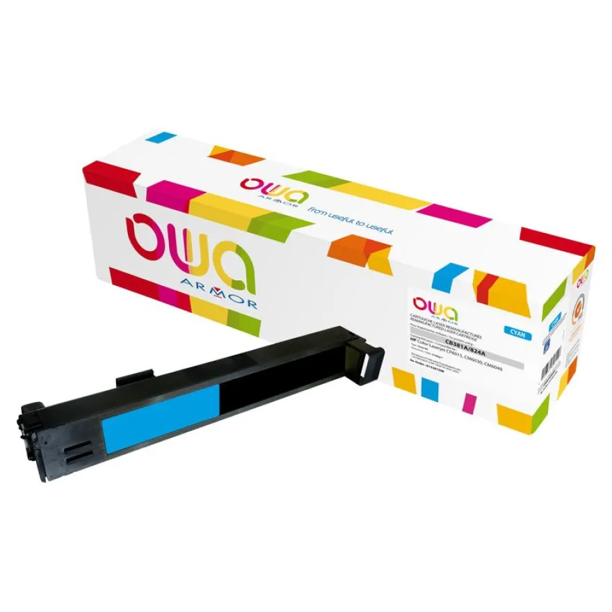 Cartouche laser remanufacturée HP 824A - cyan - Owa