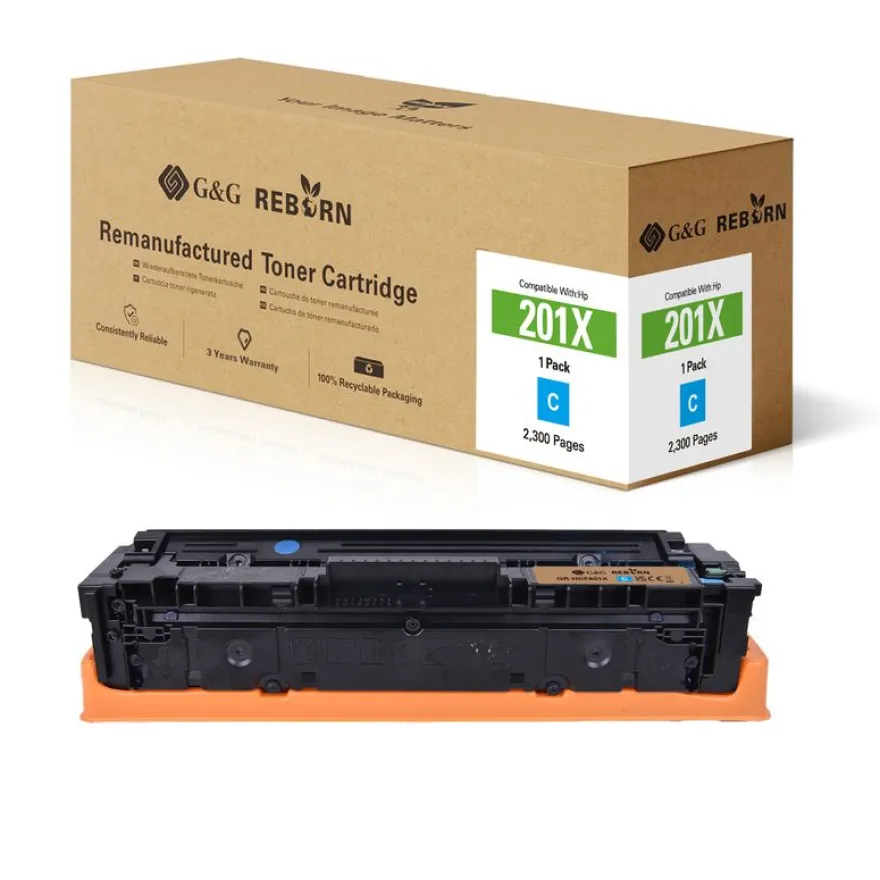 Cartouche laser remanufacturée HP 201X - cyan - G&G