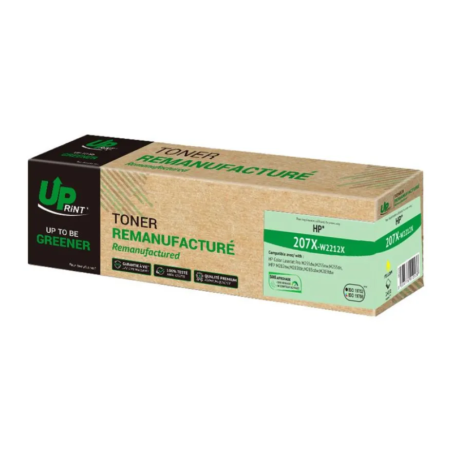 Cartouche laser remanufacturée HP 207X - jaune - Uprint