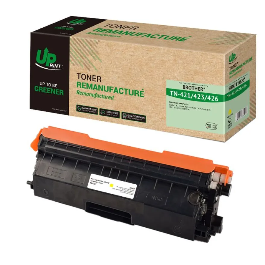 Cartouche laser remanufacturée Brother TN421/423/426 - jaune - Uprint