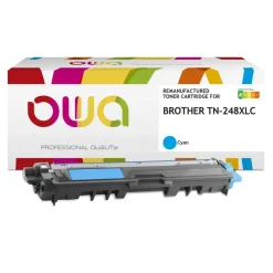 Cartouche laser remanufacturée Brother TN248XL - Cyan - Owa