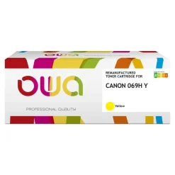 Cartouche laser remanufacturée Canon 069H - jaune - Owa