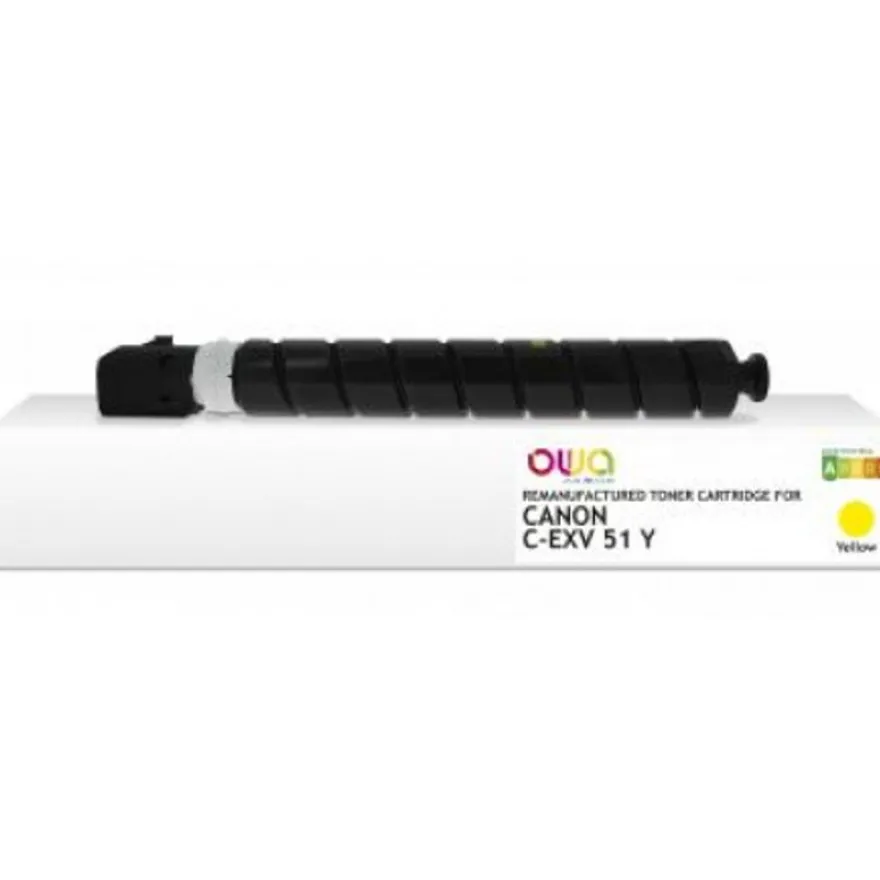 Cartouche laser remanufacturée Canon C-EXV51 - jaune - Owa