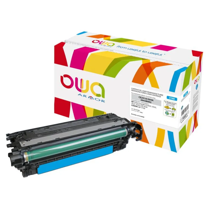 Cartouche laser remanufacturée HP 504A - cyan - Owa