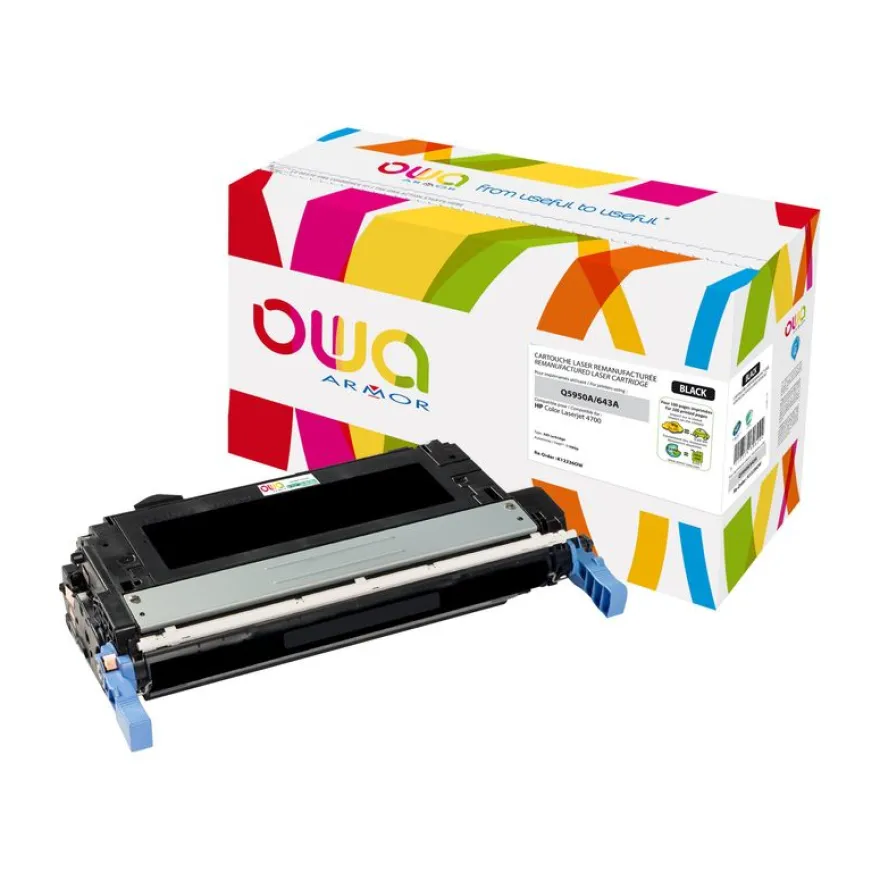 Cartouche laser remanufacturée HP 643A - noir - Owa