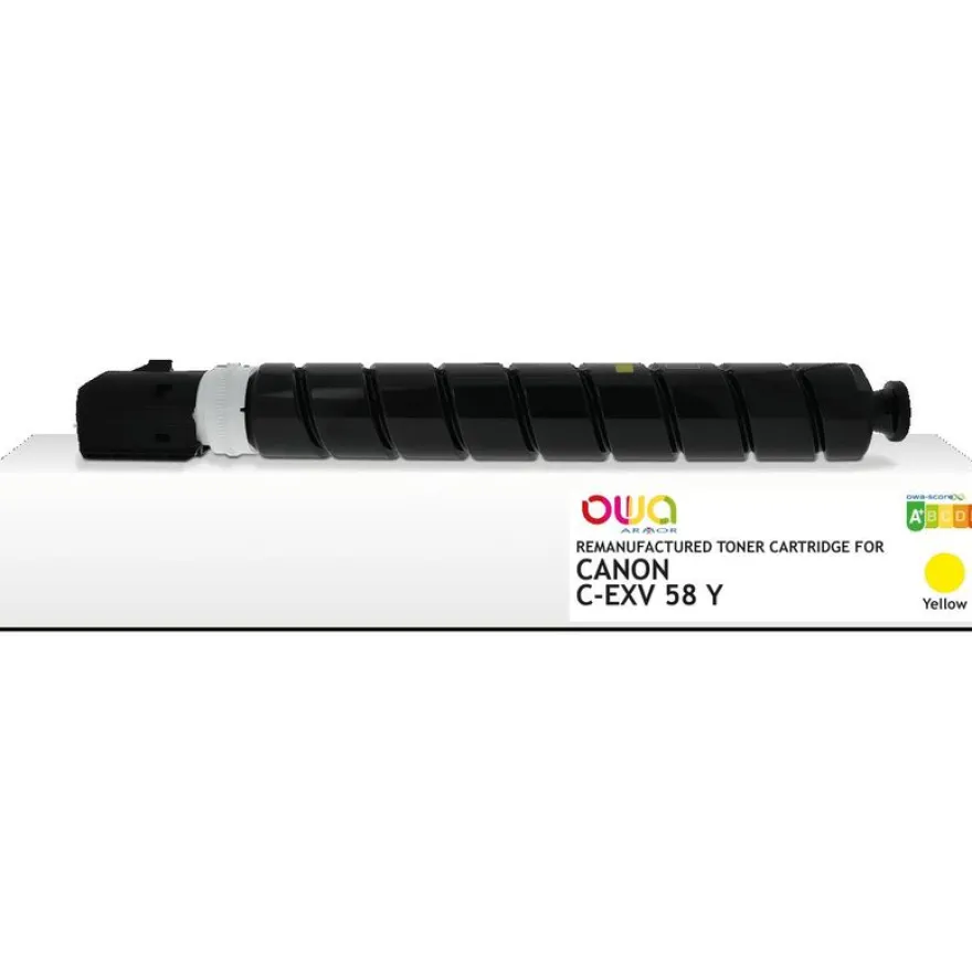 Cartouche laser remanufacturée Canon C-EXV58 - jaune - Owa