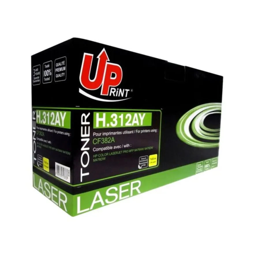Cartouche laser remanufacturée HP 312A - jaune - Uprint