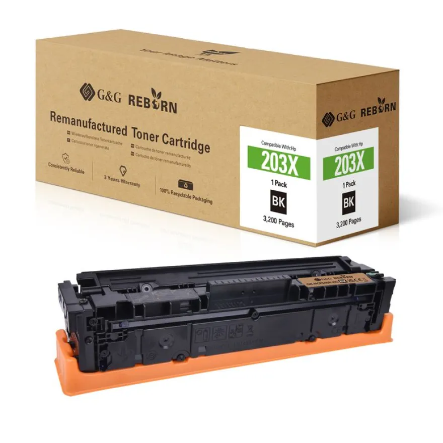 Cartouche laser remanufacturée HP 203X - noir - G&G