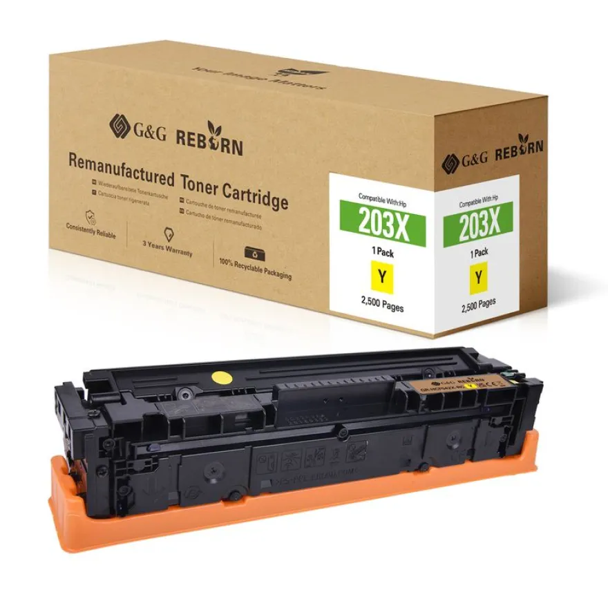 Cartouche laser remanufacturée HP 203X - Jaune - G&G