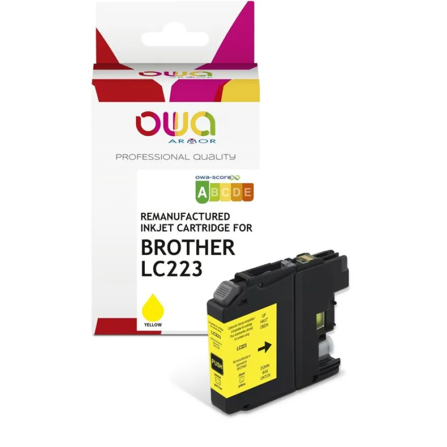 Cartouche remanufacturée Brother LC223 - jaune - Owa