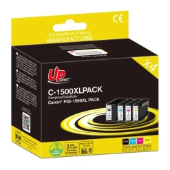 Cartouche remanufacturée Canon PGI-1500XL - pack de 4 - noir, cyan, magenta, jaune - Uprint