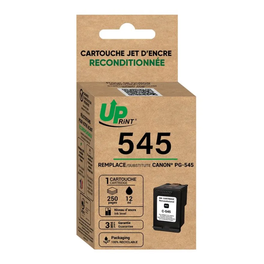 Cartouche remanufacturée Canon PG545 - noir -Uprint