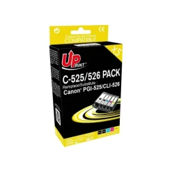 Cartouche remanufacturée Canon PGI-525/CLI-526 - pack de 5 - noir x2, cyan, magenta, jaune - Uprint