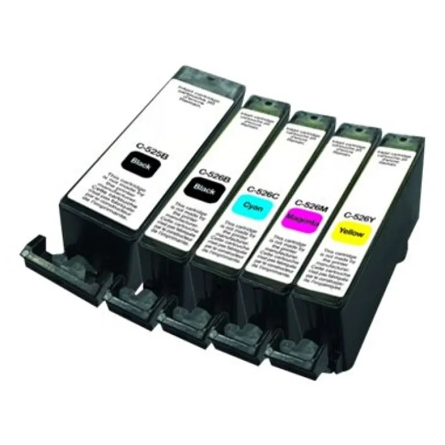 Cartouche remanufacturée Canon PGI-525/CLI-526 - pack de 5 - noir x2, cyan, magenta, jaune - Uprint