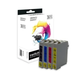 Cartouche remanufacturée Epson T0715 Guépard - pack de 4 - noir, jaune, cyan, magenta - Switch