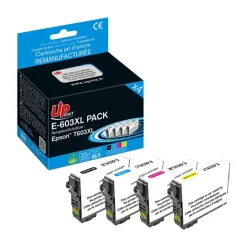 Cartouche remanufacturée Epson 603XL Etoile de mer - pack de 4 - noir, cyan, magenta, jaune - Uprint